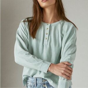 Lucky Brand Sea Foam Green Boyfriend Henley